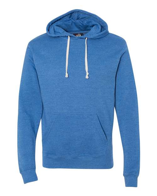 J America JA8871 Adult Triblend Pullover Fleece Hooded Sweatshirt #color_ROYAL TRIBLEND