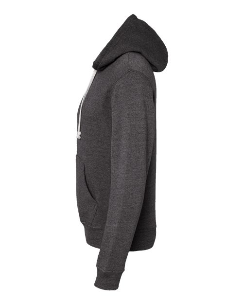 J America JA8871 Adult Triblend Pullover Fleece Hooded Sweatshirt #color_BLACK TRIBLEND