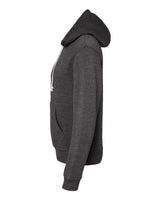 J America JA8871 Adult Triblend Pullover Fleece Hooded Sweatshirt #color_BLACK TRIBLEND
