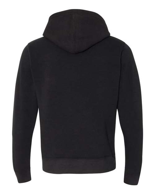 J America JA8871 Adult Triblend Pullover Fleece Hooded Sweatshirt #color_SOLID BLK TRBLND