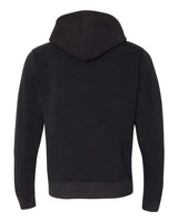 J America JA8871 Adult Triblend Pullover Fleece Hooded Sweatshirt #color_SOLID BLK TRBLND