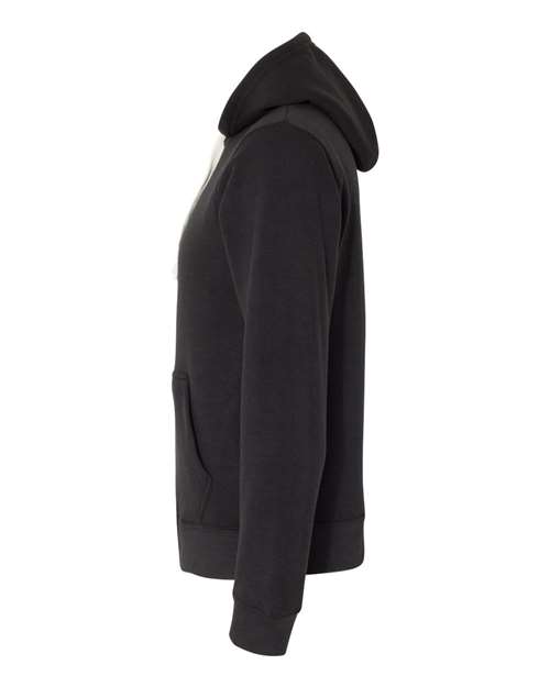 J America JA8871 Adult Triblend Pullover Fleece Hooded Sweatshirt #color_SOLID BLK TRBLND
