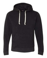 J America JA8871 Adult Triblend Pullover Fleece Hooded Sweatshirt #color_SOLID BLK TRBLND