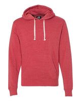 J America JA8871 Adult Triblend Pullover Fleece Hooded Sweatshirt #color_RED TRIBLEND