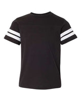 LAT 6137 Youth Football Fine Jersey T-Shirt #color_BLACK/ WHITE