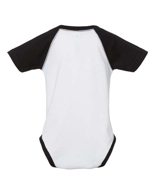 Rabbit Skins RS4430 Infant Baseball Bodysuit #color_WHITE/ BLACK