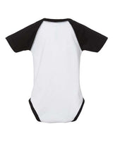 Rabbit Skins RS4430 Infant Baseball Bodysuit #color_WHITE/ BLACK