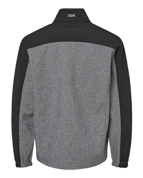 Dri Duck 5350 Men's Poly Spandex Motion Softshell Jacket #color_BLACK HEATHER
