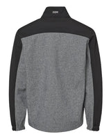 Dri Duck 5350 Men's Poly Spandex Motion Softshell Jacket #color_BLACK HEATHER