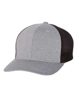 Flexfit Y6311 Adult Poly Mlange Stretch Mesh Cap #color_HEATHER/ BLACK