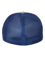 Flexfit Y6311 Adult Poly Mlange Stretch Mesh Cap #color_HEATHER/ ROYAL