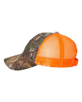 Kati LC5M Licensed Camo Mesh Back Cap #color_Realtree AP/ Neon Orange