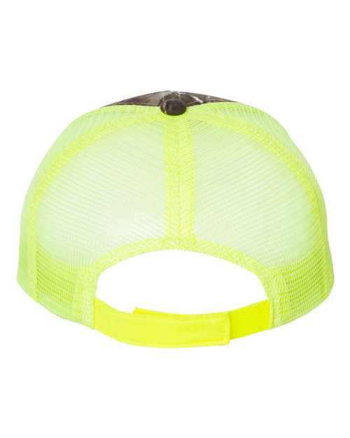 Kati LC5M Licensed Camo Mesh Back Cap #color_Realtree AP/ Neon Yellow