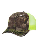 Kati LC5M Licensed Camo Mesh Back Cap #color_Realtree AP/ Neon Yellow