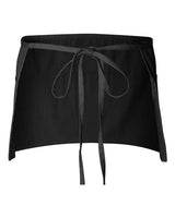 Q-Tees Q2115 Waist Apron with Pockets #color_Black