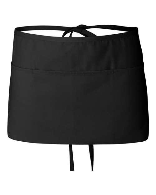 Q-Tees Q2115 Waist Apron with Pockets #color_Black