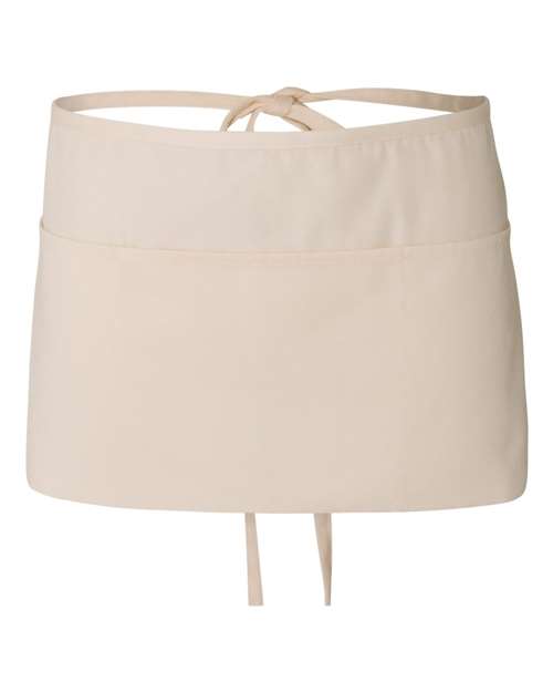 Q-Tees Q2115 Waist Apron with Pockets #color_Natural