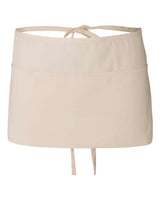 Q-Tees Q2115 Waist Apron with Pockets #color_Natural