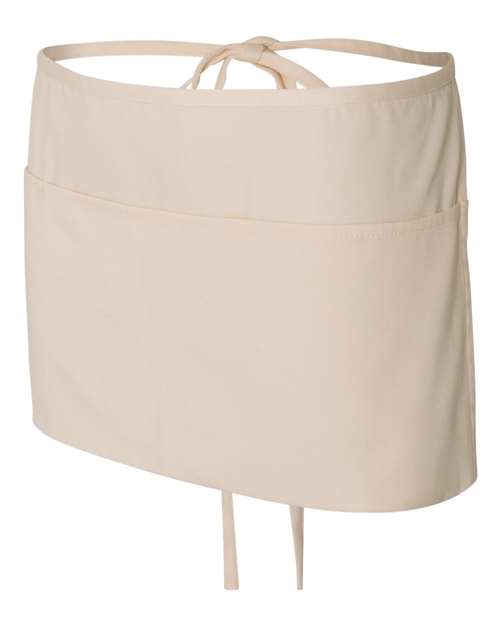 Q-Tees Q2115 Waist Apron with Pockets #color_Natural