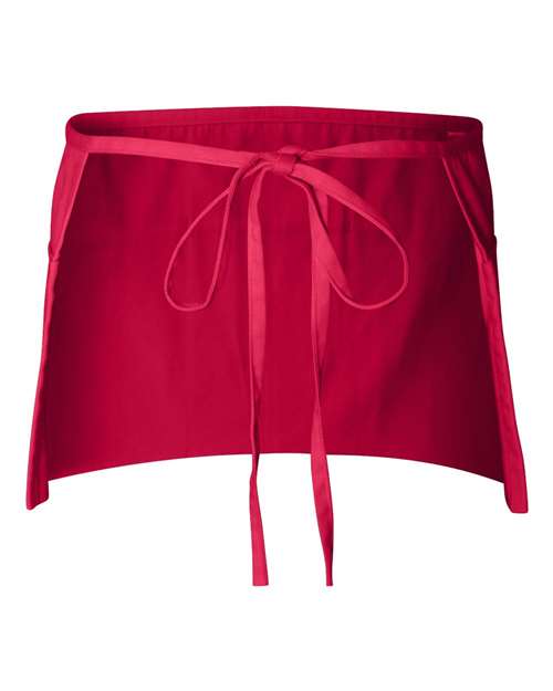 Q-Tees Q2115 Waist Apron with Pockets #color_Red