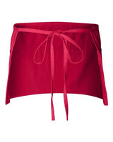 Q-Tees Q2115 Waist Apron with Pockets #color_Red