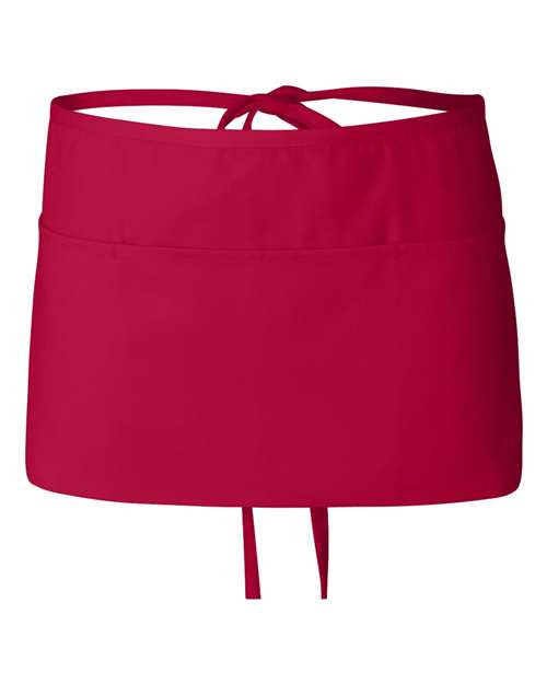 Q-Tees Q2115 Waist Apron with Pockets #color_Red