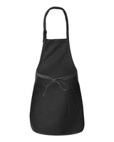 Q-Tees Q4350 Full-Length Apron with Pockets #color_Black