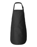 Q-Tees Q4350 Full-Length Apron with Pockets #color_Black