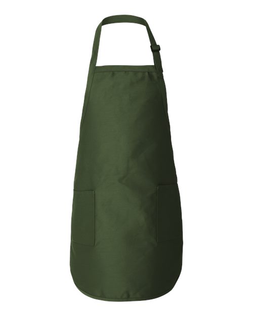 Q-Tees Q4350 Full-Length Apron with Pockets #color_Forest