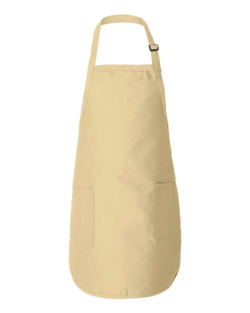 Q-Tees Q4350 Full-Length Apron with Pockets #color_Natural