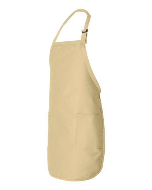 Q-Tees Q4350 Full-Length Apron with Pockets #color_Natural