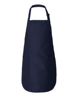 Q-Tees Q4350 Full-Length Apron with Pockets #color_Navy