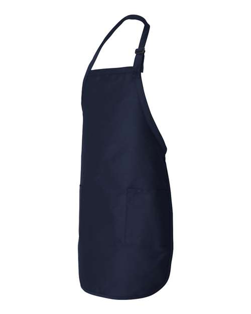 Q-Tees Q4350 Full-Length Apron with Pockets #color_Navy
