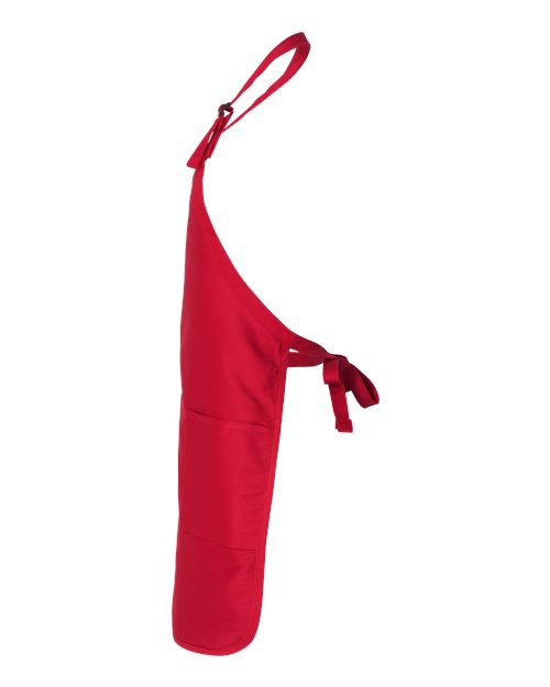 Q-Tees Q4350 Full-Length Apron with Pockets #color_Red