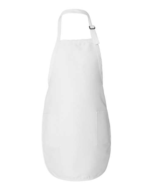 Q-Tees Q4350 Full-Length Apron with Pockets #color_White
