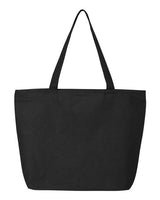 Q-Tees Q611 25L Zippered Tote #color_Black