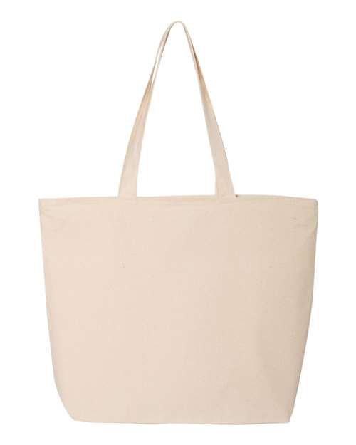 Q-Tees Q611 25L Zippered Tote #color_Natural