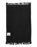 Q-Tees T100 Fringed Fingertip Towel #color_Black