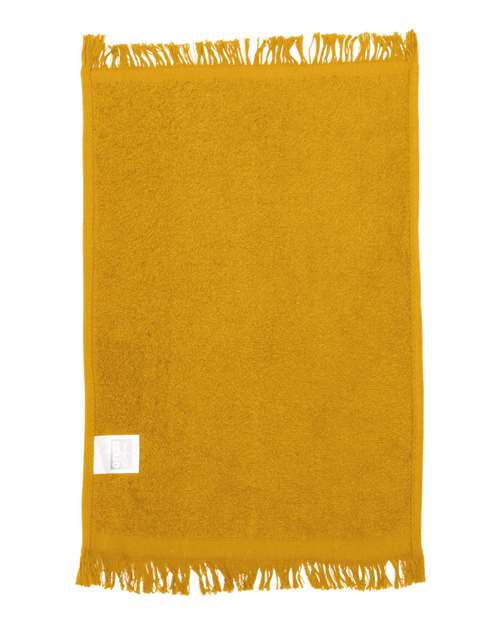 Q-Tees T100 Fringed Fingertip Towel #color_Gold