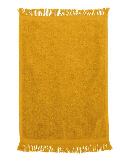 Q-Tees T100 Fringed Fingertip Towel #color_Gold