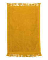 Q-Tees T100 Fringed Fingertip Towel #color_Gold