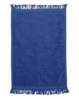 Q-Tees T100 Fringed Fingertip Towel #color_Royal