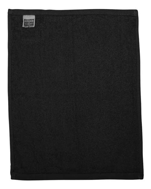 Q-Tees T600 Hemmed Fingertip Towel #color_Black