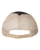 Richardson 111 Garment-Washed Trucker Cap #color_Black/ Khaki