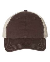 Richardson 111 Garment-Washed Trucker Cap #color_Brown/ Khaki