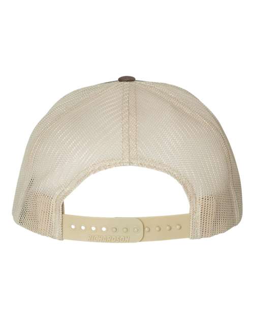 Richardson 112 Snapback Trucker Cap #color_Brown/ Khaki