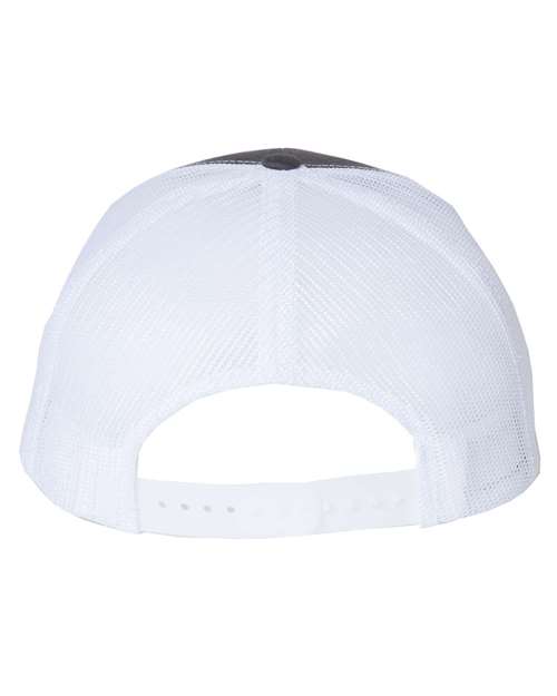 Richardson 112 Snapback Trucker Cap #color_Charcoal/ White