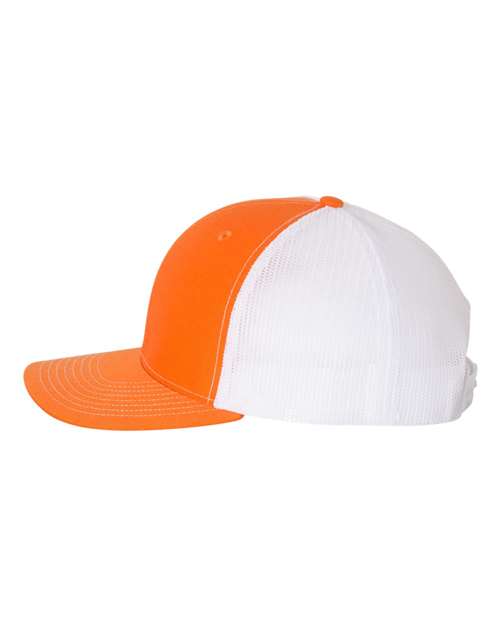 Richardson 112 Snapback Trucker Cap #color_Orange/ White