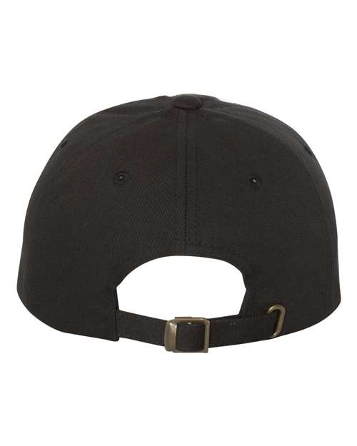 Yupoong 6245CM Adult Low-Profile Cotton Twill Dad Cap #color_BLACK