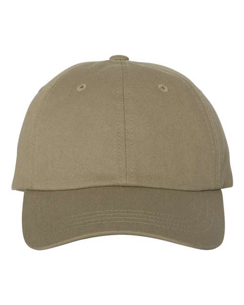 Yupoong 6245CM Adult Low-Profile Cotton Twill Dad Cap #color_KHAKI